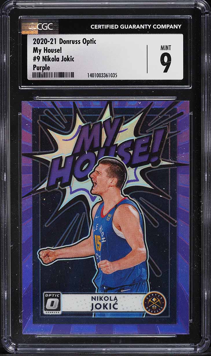 2020 Donruss Optic My House! Purple Nikola Jokic #9 CGC 9 MINT