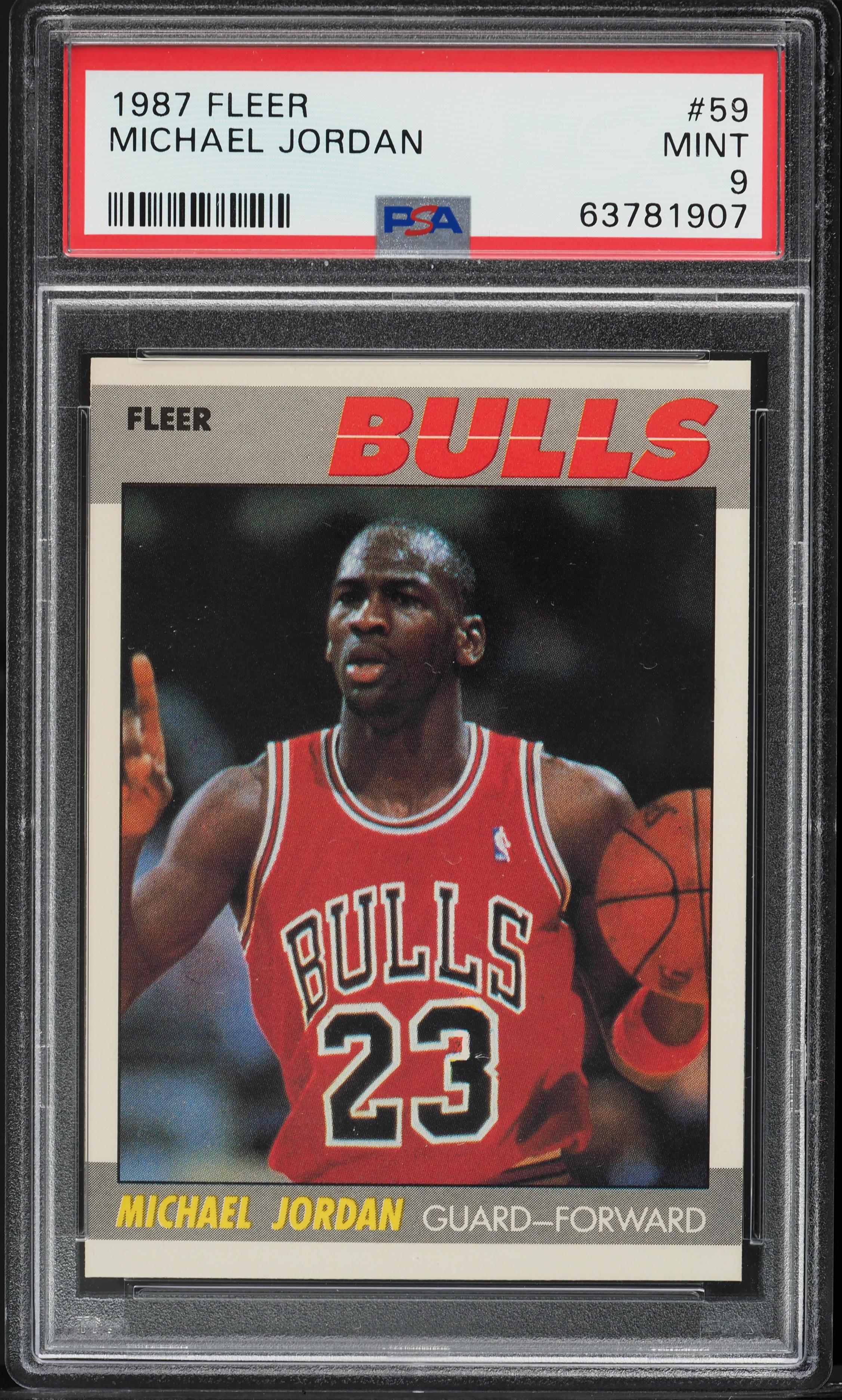 1987 Fleer Basketball Michael Jordan #59 PSA 9 MINT