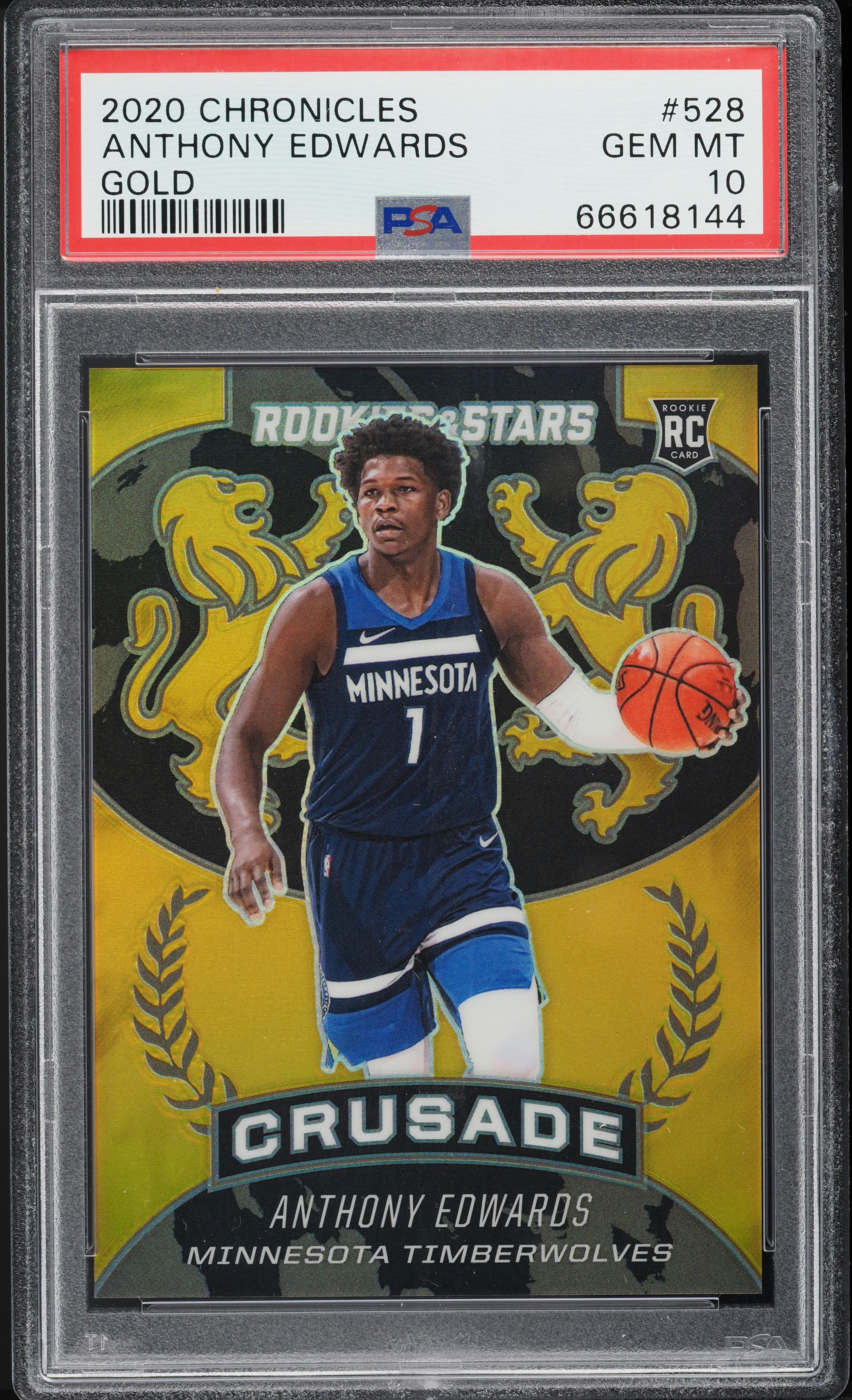 2020 Panini Chronicles Crusade Gold Anthony Edwards ROOKIE /10 
