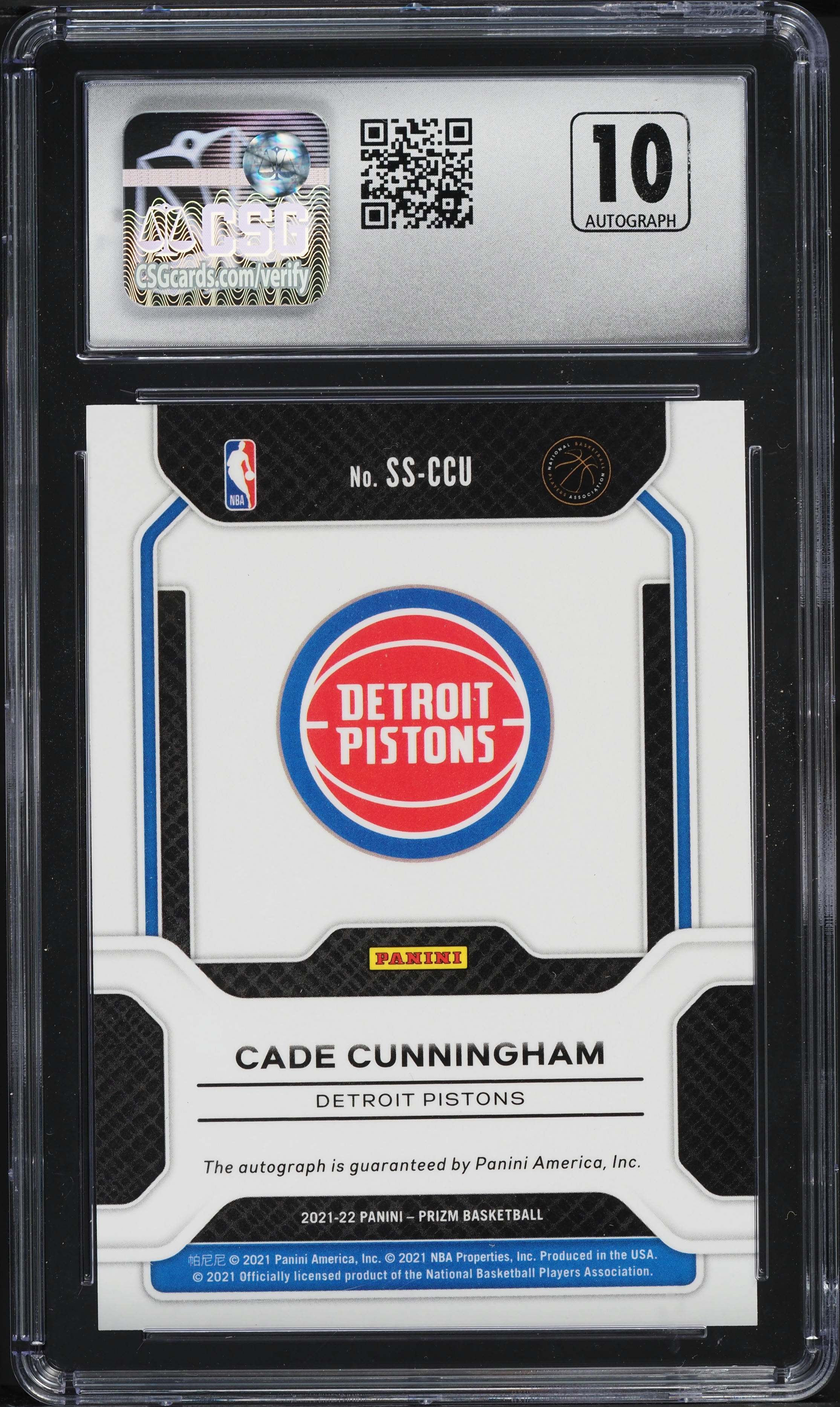 2021 Panini Prizm Sensational Signatures Cade Cunningham ROOKIE AUTO CSG 10 GEM