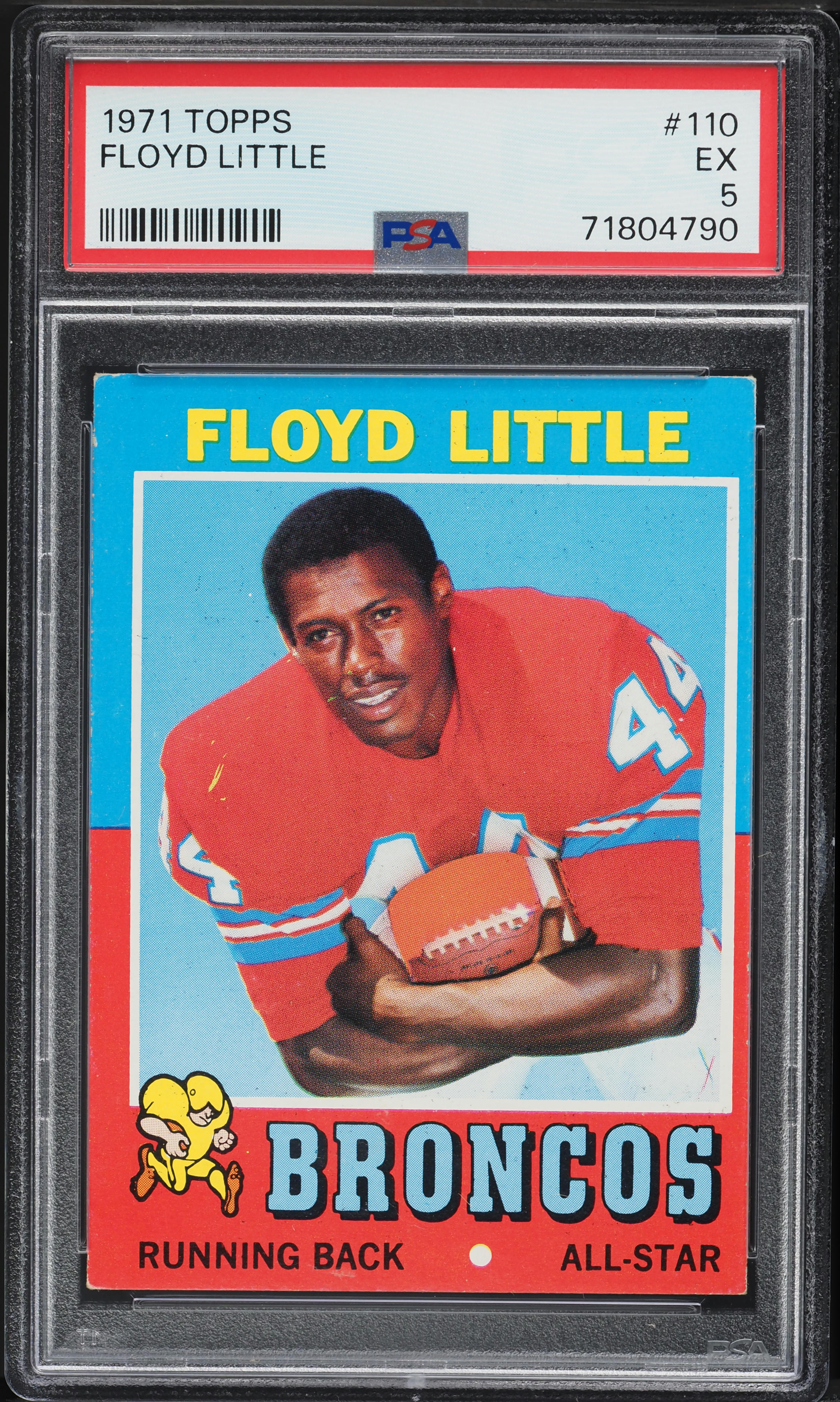 1971 Topps Football Floyd Little #110 PSA 5 EX