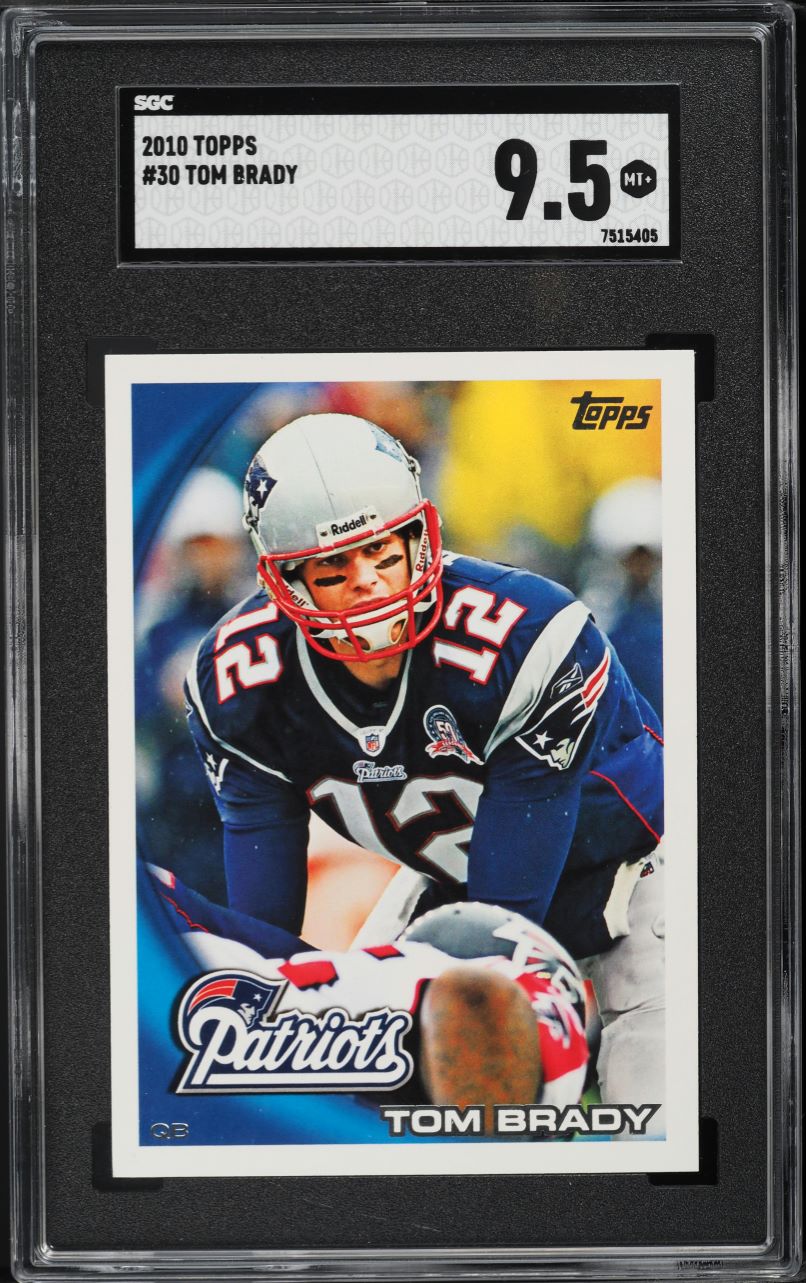2010 Topps Football Tom Brady #30 SGC 9.5 MINT+