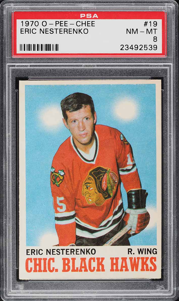1970 O-Pee-Chee Hockey Eric Nesterenko #19 PSA 8 NM-MT