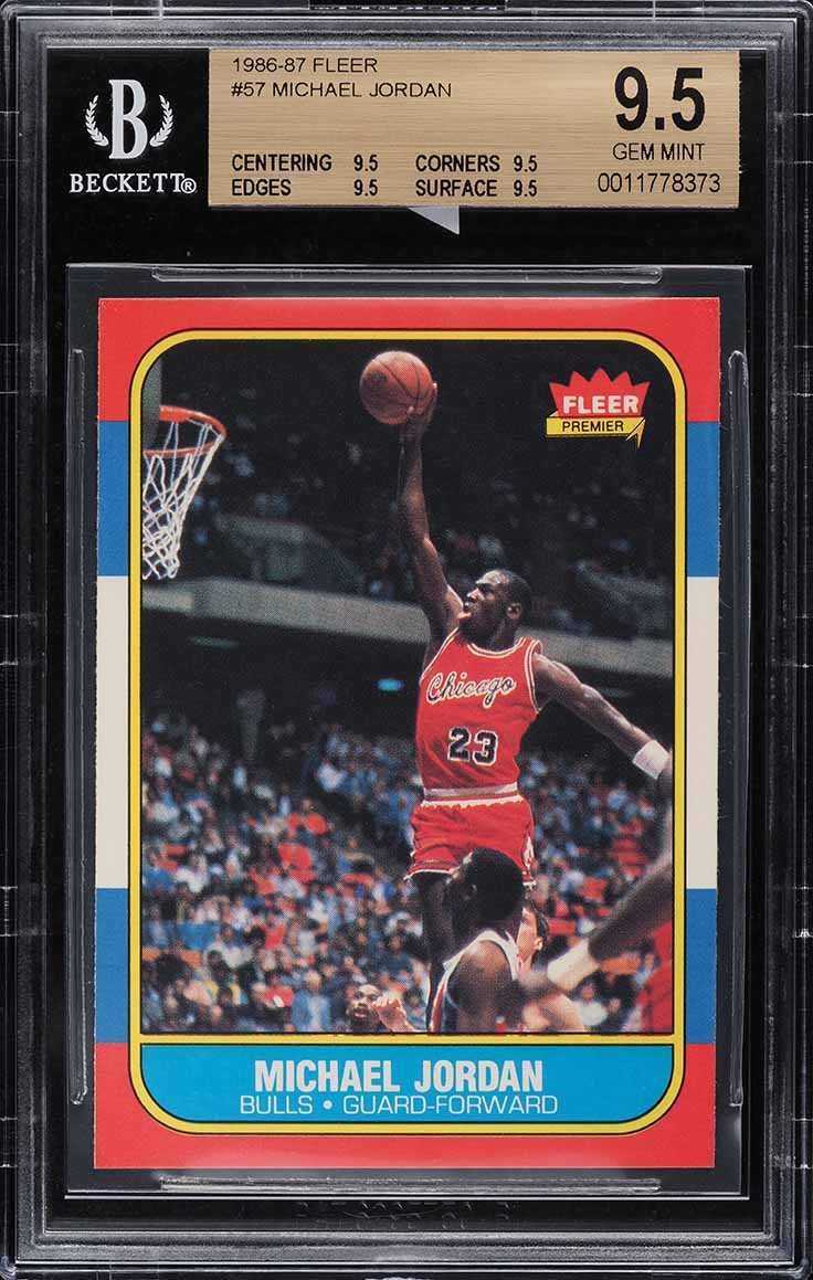 1986 Fleer Basketball Michael Jordan ROOKIE #57 BGS 9.5 GEM MINT (PWCC-A)