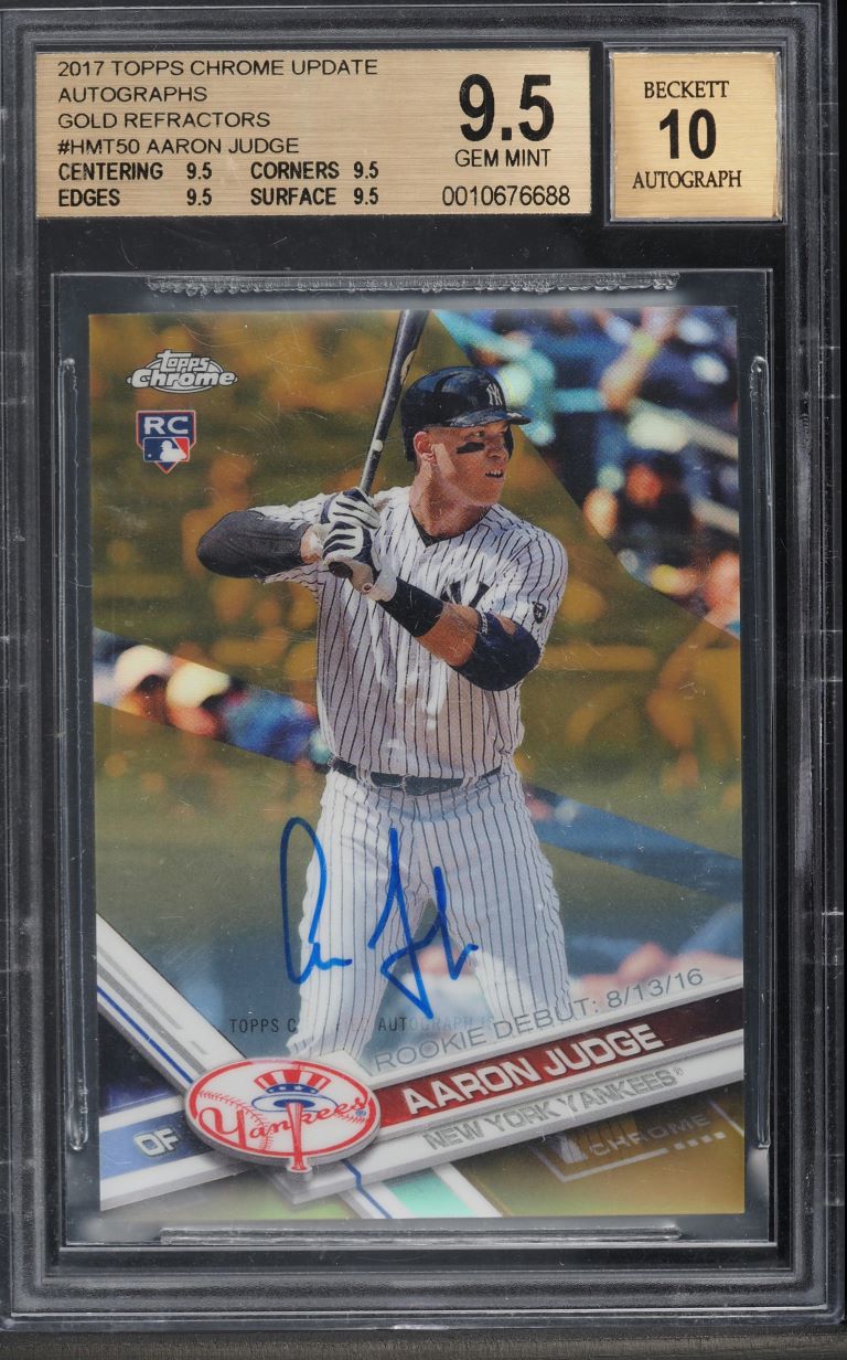 2017 Topps Chrome Update Gold Refractor Aaron Judge ROOKIE AUTO /50 BGS 9.5 GEM