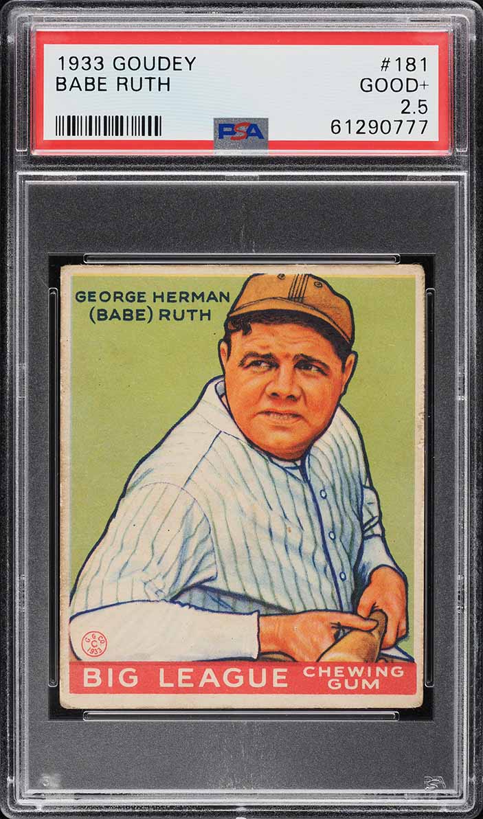 1933 Goudey Babe Ruth #181 PSA 2.5 GD+ (PWCC-E)