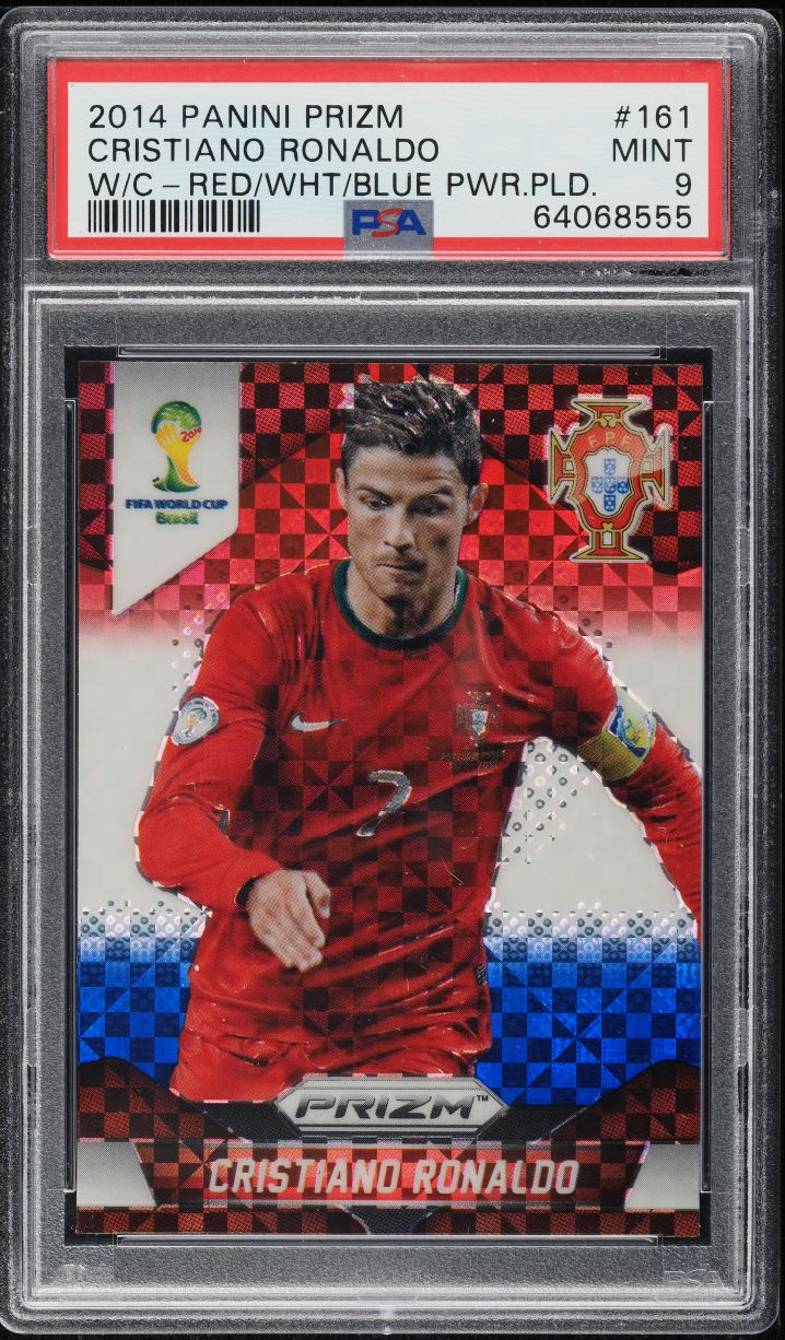 2014 Panini Prizm World Cup Red White Blue Power Plaid Cristiano