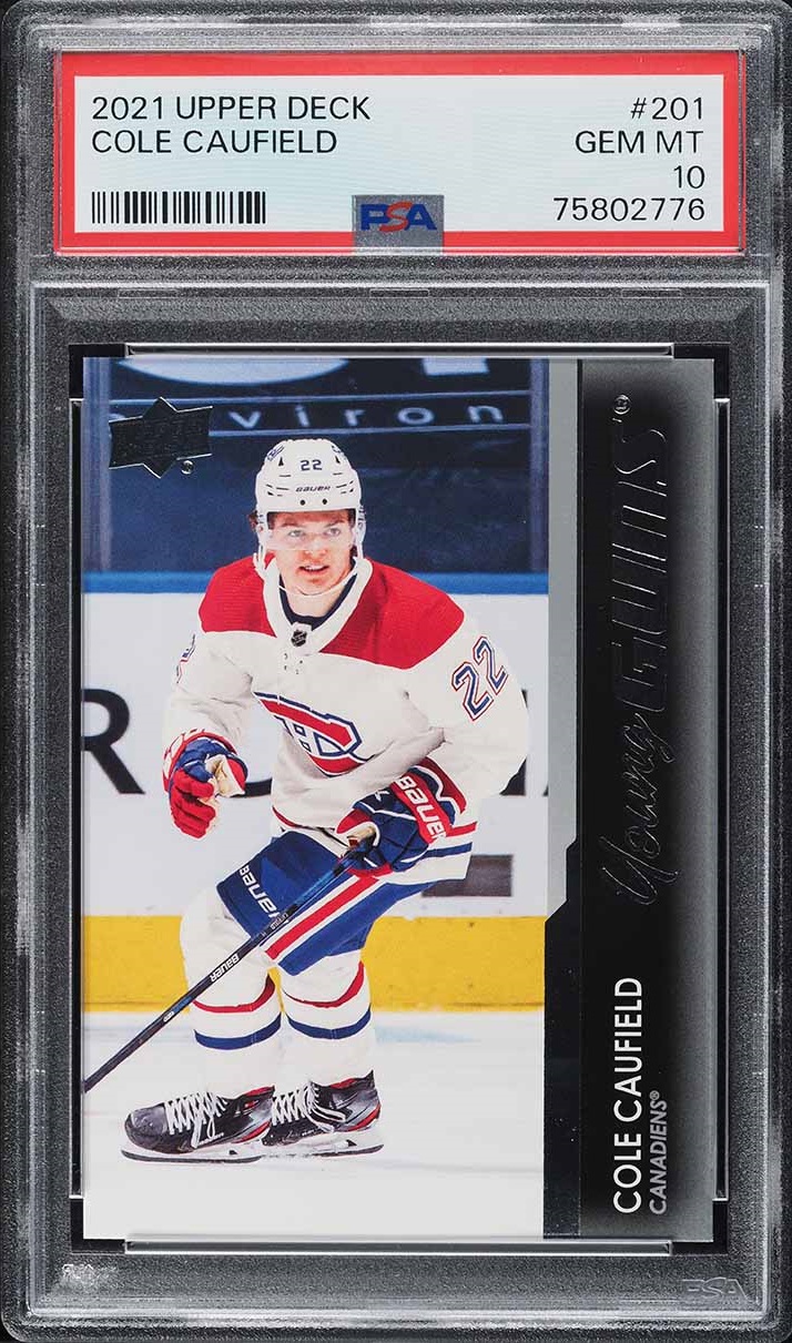 2021 Upper Deck Young Guns Cole Caufield ROOKIE #201 PSA 10 GEM MINT