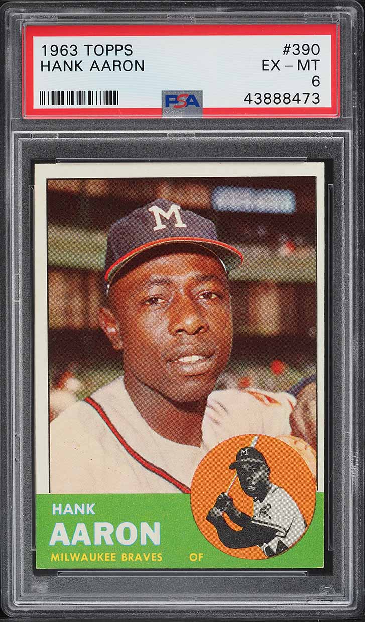 1963 Topps Hank Aaron #390 PSA 6 EXMT