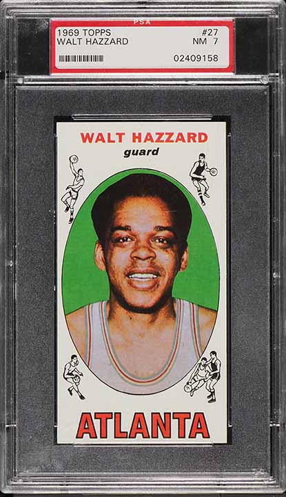 1969 Topps Basketball Walt Hazzard ROOKIE #27 PSA 7 NRMT