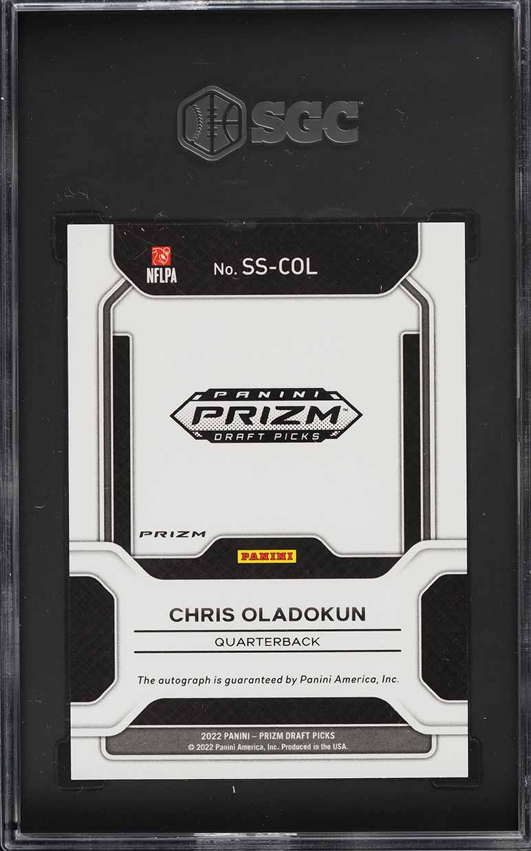2022 Panini Prizm Draft Sensational Green Chris Oladokun ROOKIE AUTO SGC 9 MINT