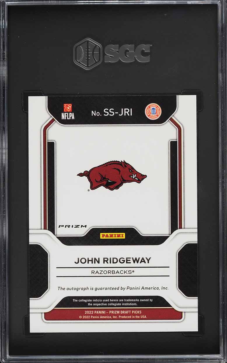 2022 Panini Prizm Draft Sensational Green John Ridgeway ROOKIE AUTO SGC 10
