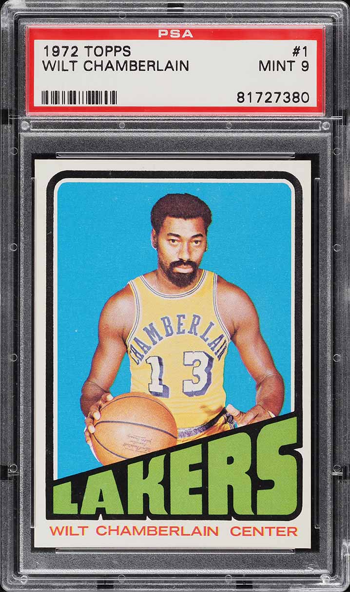1972 Topps Basketball Wilt Chamberlain #1 PSA 9 MINT