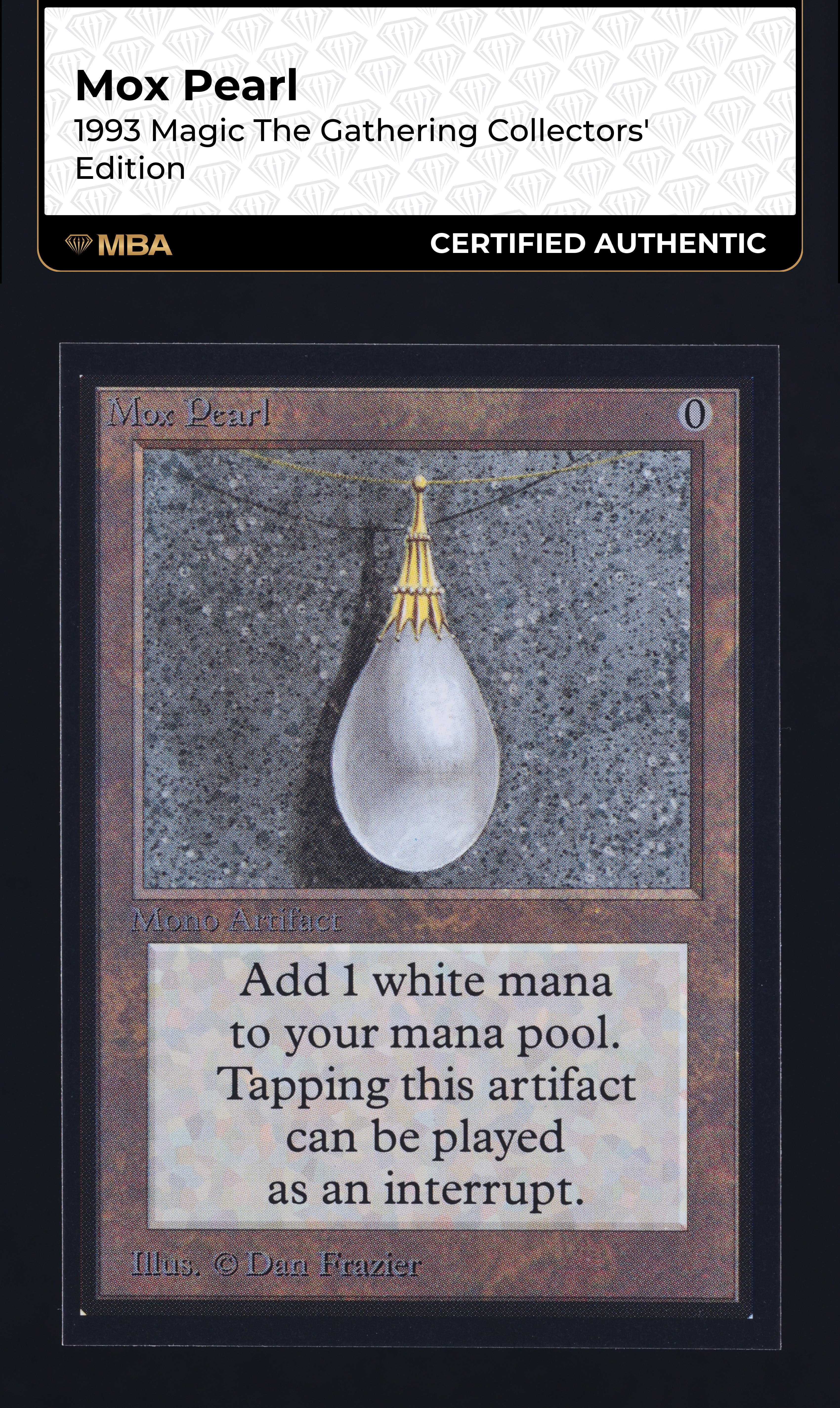 1993 Magic The Gathering MTG Collectors' Edition Mox Pearl MBA