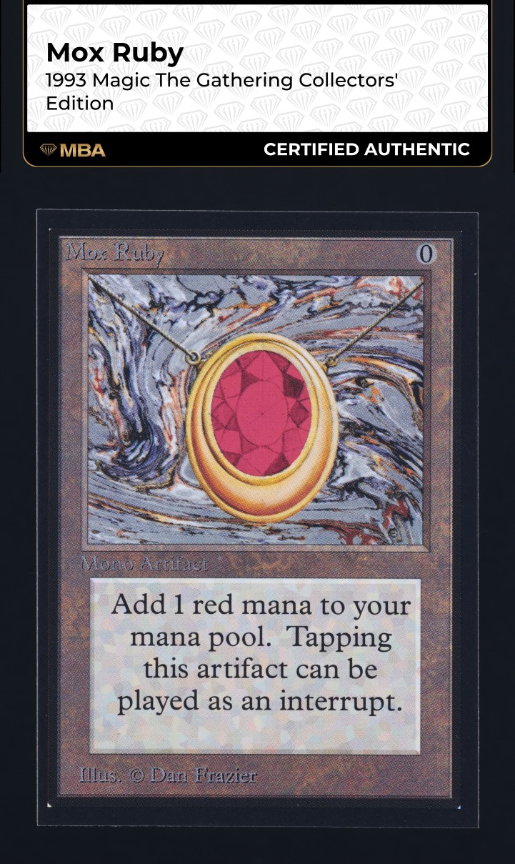 1993 Magic The Gathering MTG Alpha Mox Ruby PSA 10 GEM MINT on