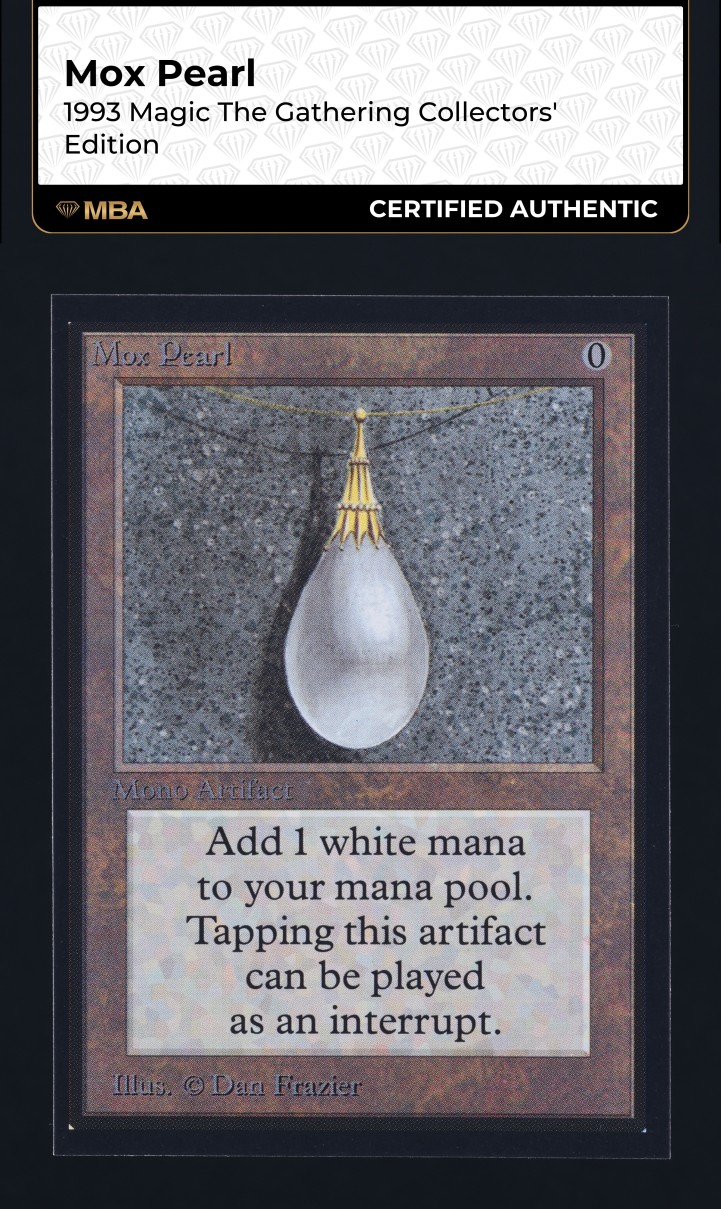 1993 Magic The Gathering MTG Collectors' Edition Mox Pearl MBA