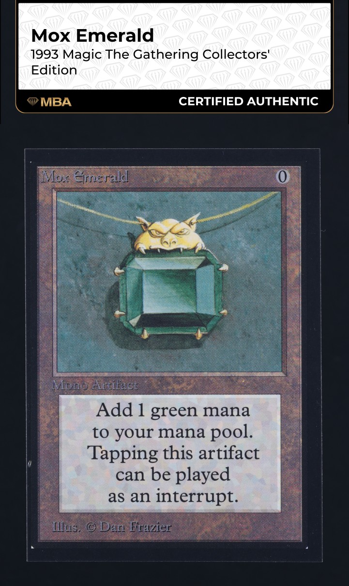 1993 Magic The Gathering MTG Alpha Mox Emerald PSA 10 GEM MINT on