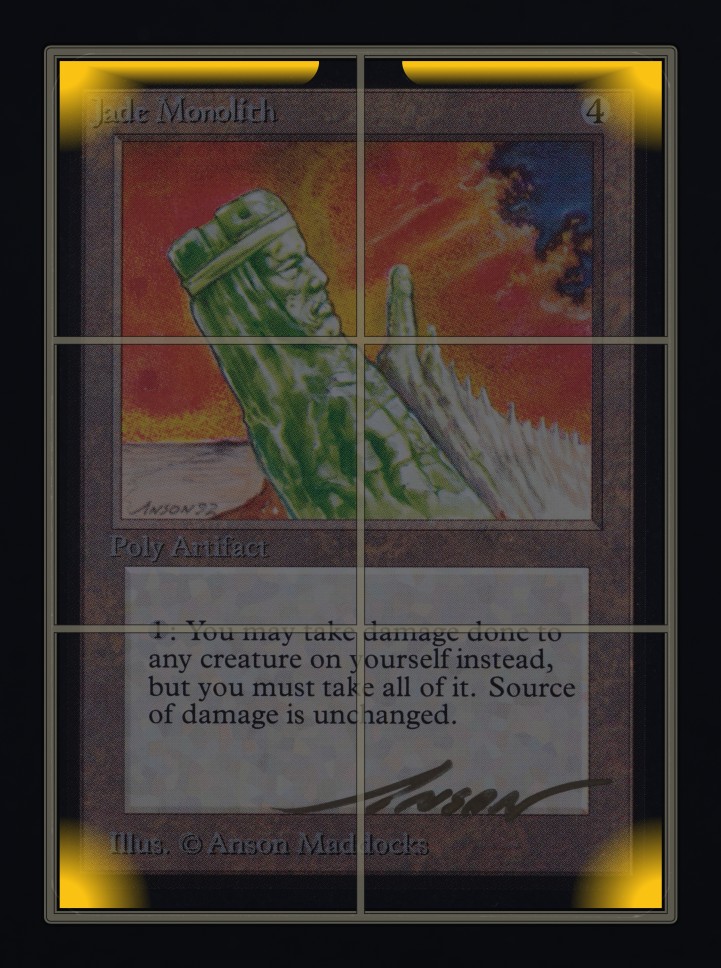 1993 Magic The Gathering MTG Alpha Jade Monolith MBA AUTH on