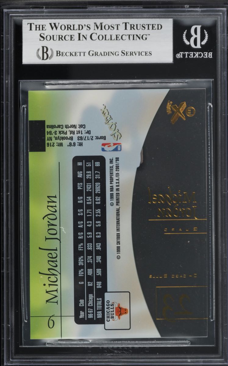 1997 Skybox E-X2001 Michael Jordan #9 BGS 9 MINT