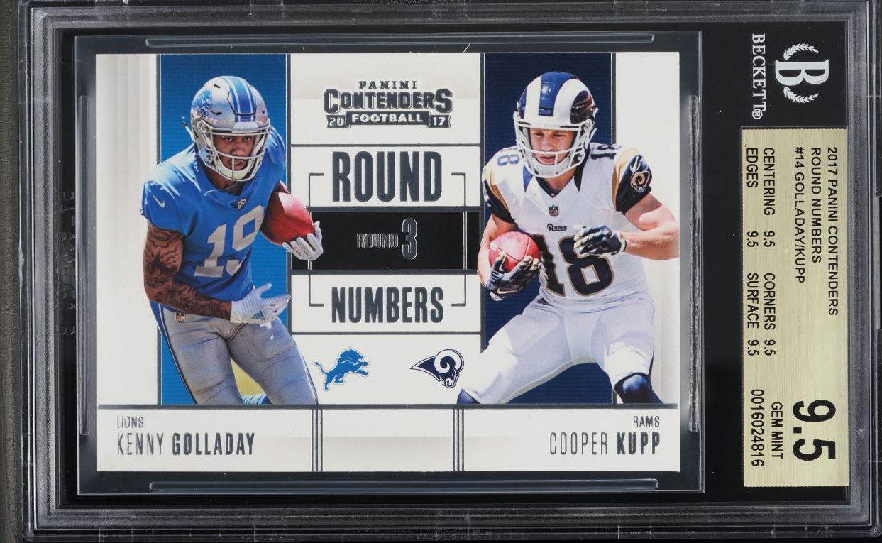 2017 Panini Contenders Round Numbers Kenny Golladay & Cooper Kupp ROOKIE BGS 9.5