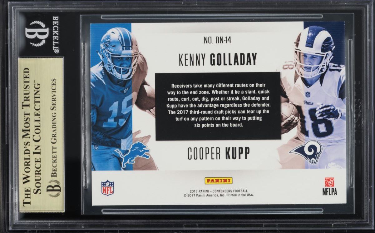 2017 Panini Contenders Round Numbers Kenny Golladay & Cooper Kupp ROOKIE BGS 9.5