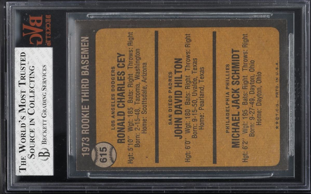 1973 Topps Mike Schmidt ROOKIE #615 BVG 7 NRMT