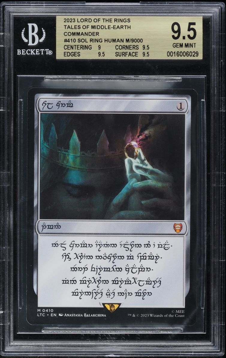 2023 Magic The Gathering MTG LOTR Tales Middle-Earth Sol Ring Human BGS 9.5  GEM on Fanatics Collect