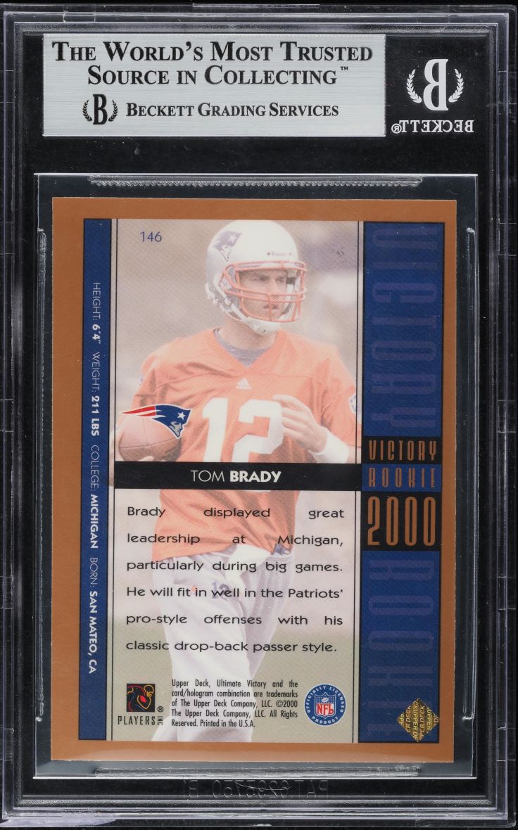 2000 Ultimate Victory Parallel Tom Brady ROOKIE #146 BGS 8.5 NM-MT+