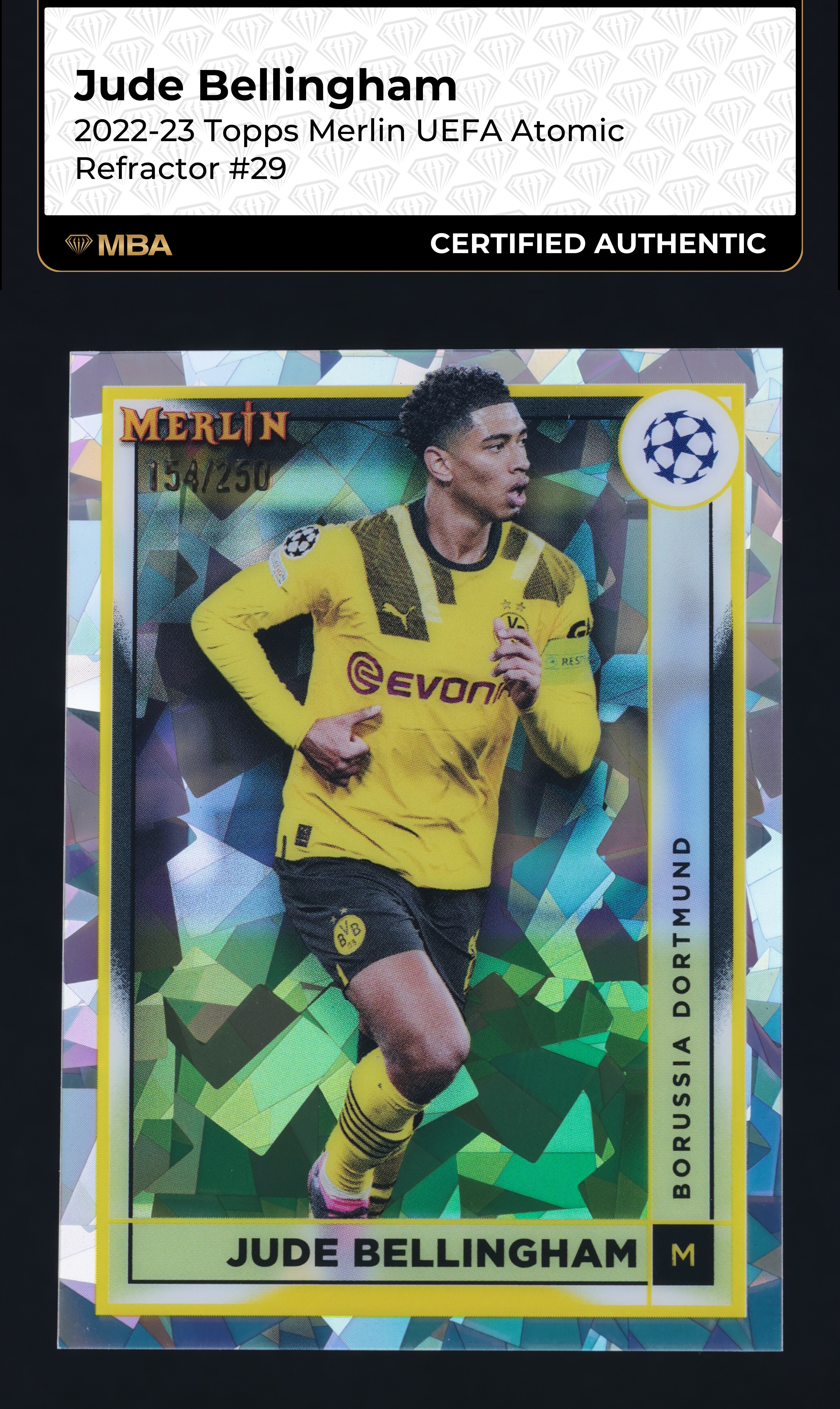 2022 Topps Merlin UEFA Atomic Refractor Jude Bellingham /250 #29