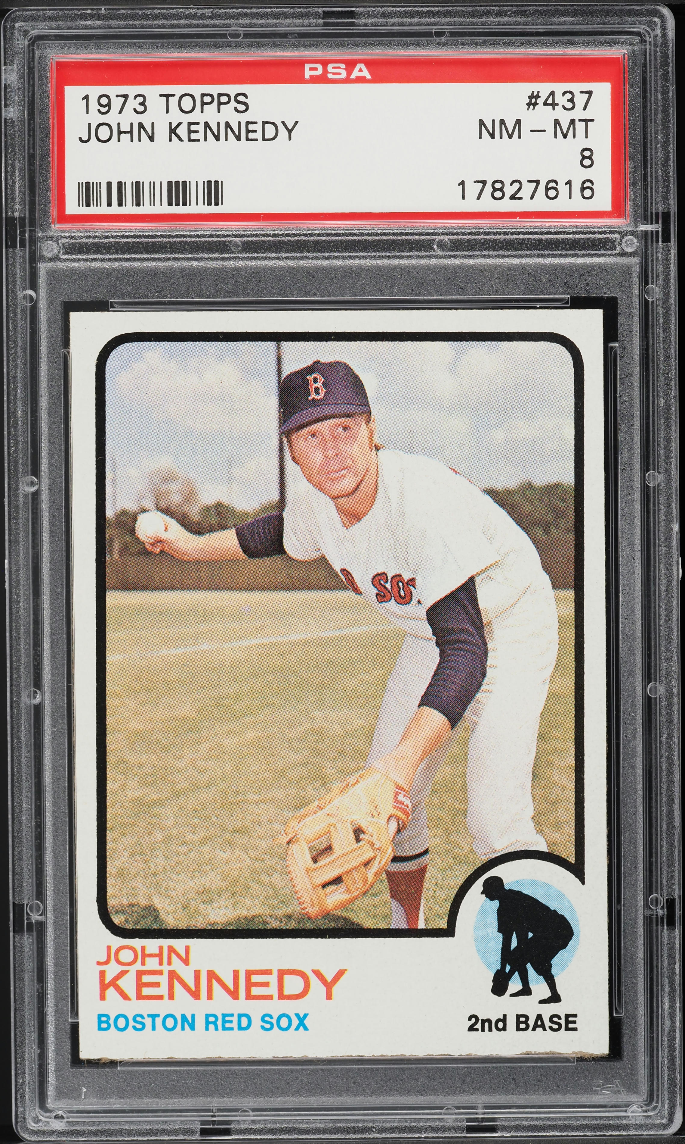 1973 Topps John Kennedy #437 PSA 8 NM-MT