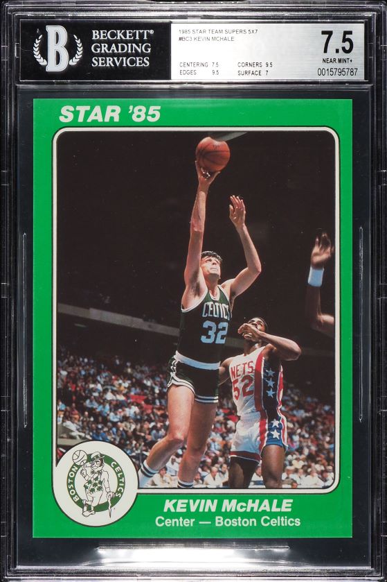 1985 Star Team Supers 5x7 Kevin McHale #BC3 BGS 7.5 NRMT+
