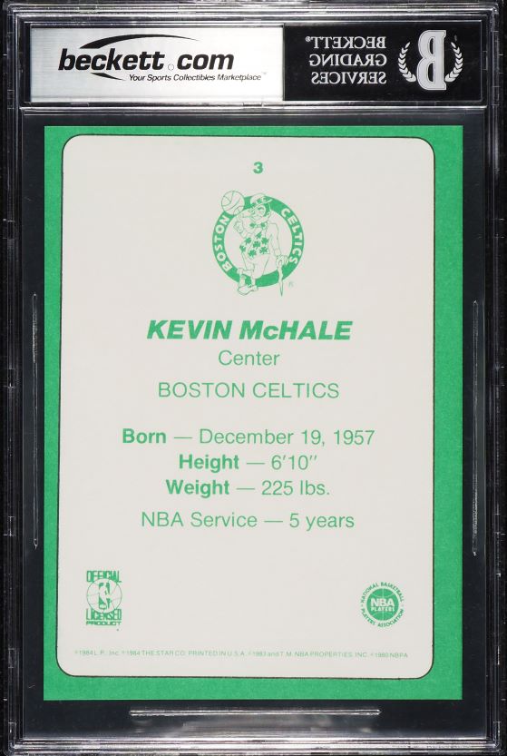 1985 Star Team Supers 5x7 Kevin McHale #BC3 BGS 7.5 NRMT+