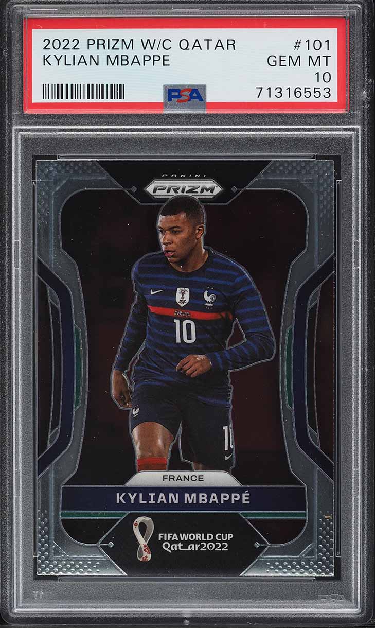 2022 Panini Prizm World Cup Kylian Mbappe #101 PSA 10 GEM MINT