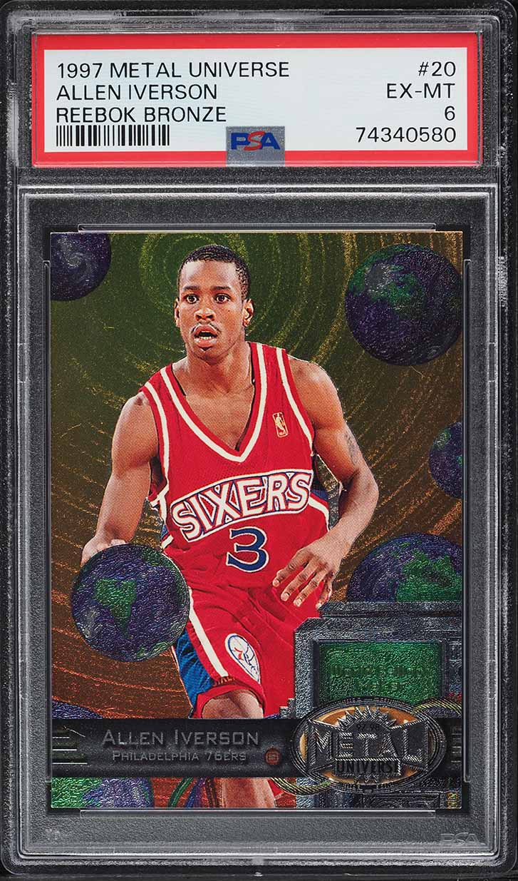 1997 Metal Universe Reebok Bronze Allen Iverson #20 PSA 6 EXMT