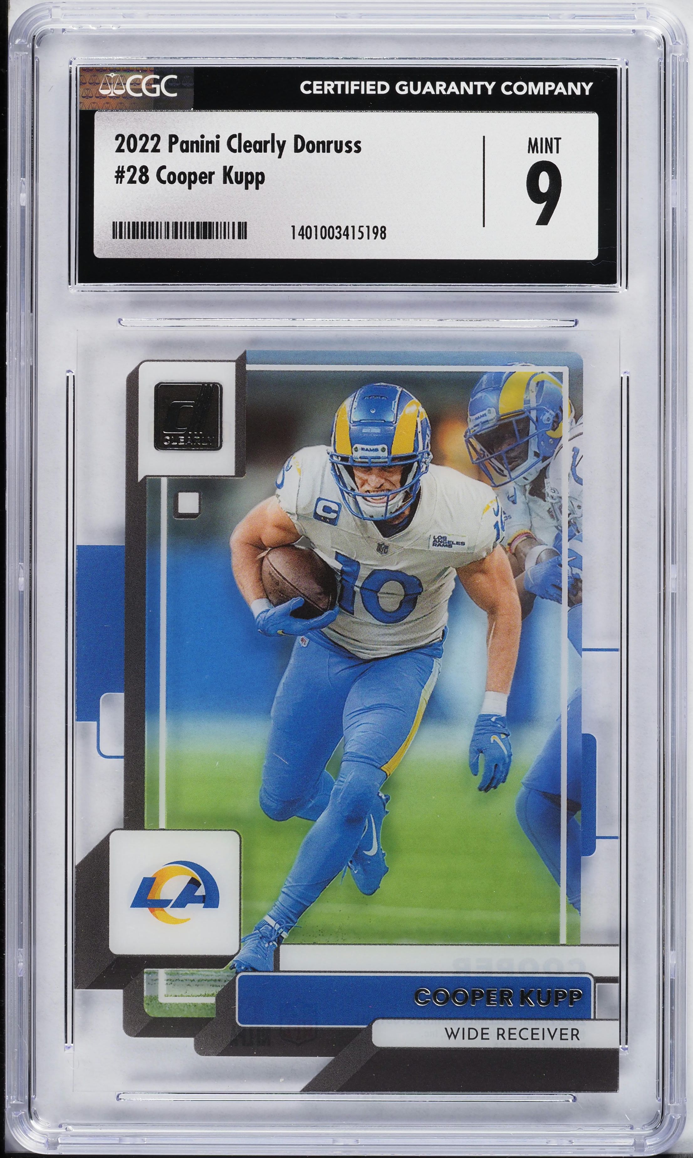 2022 Panini Clearly Donruss Cooper Kupp #28 CGC 9 MINT