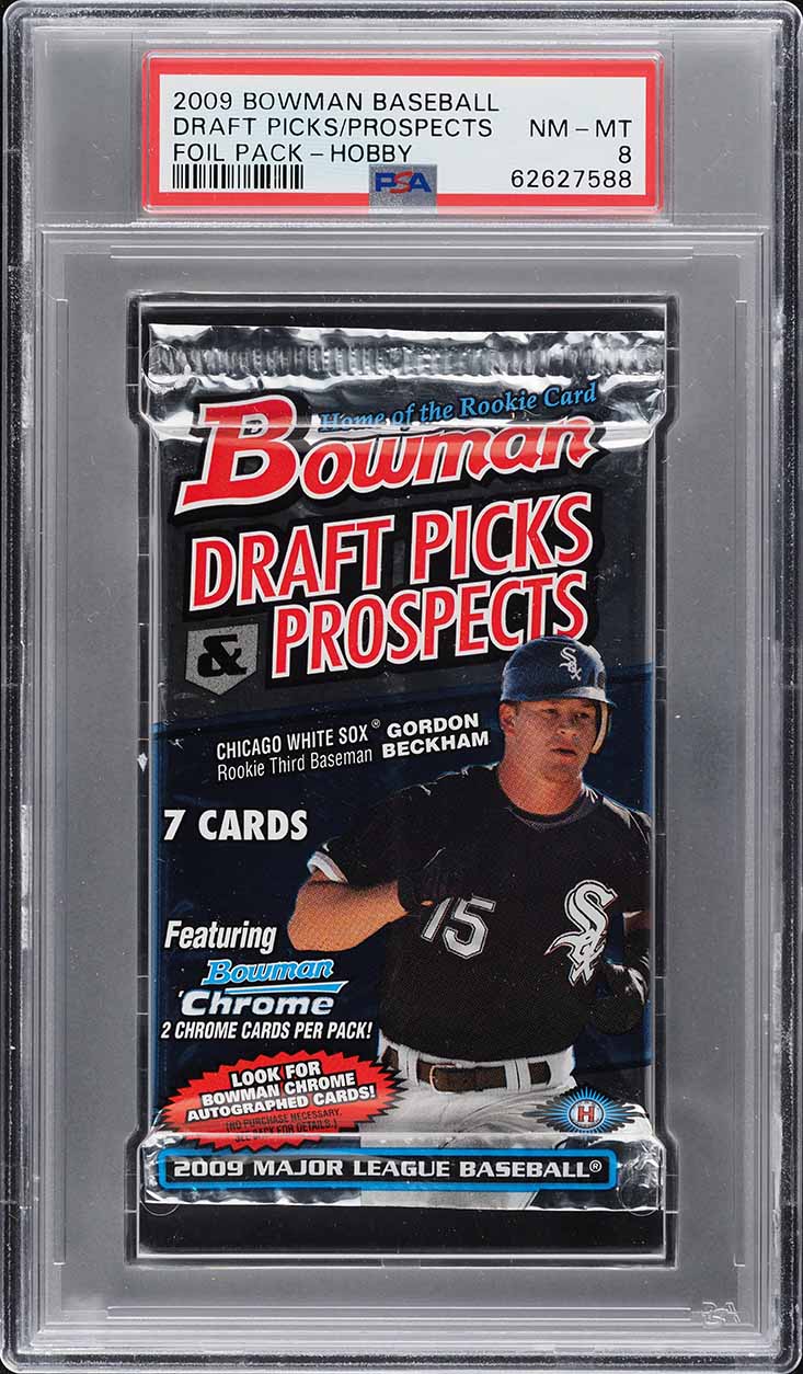 2009 Bowman Draft Picks & Prospects Foil Pack, Trout ROOKIE? PSA 8 NM-MT