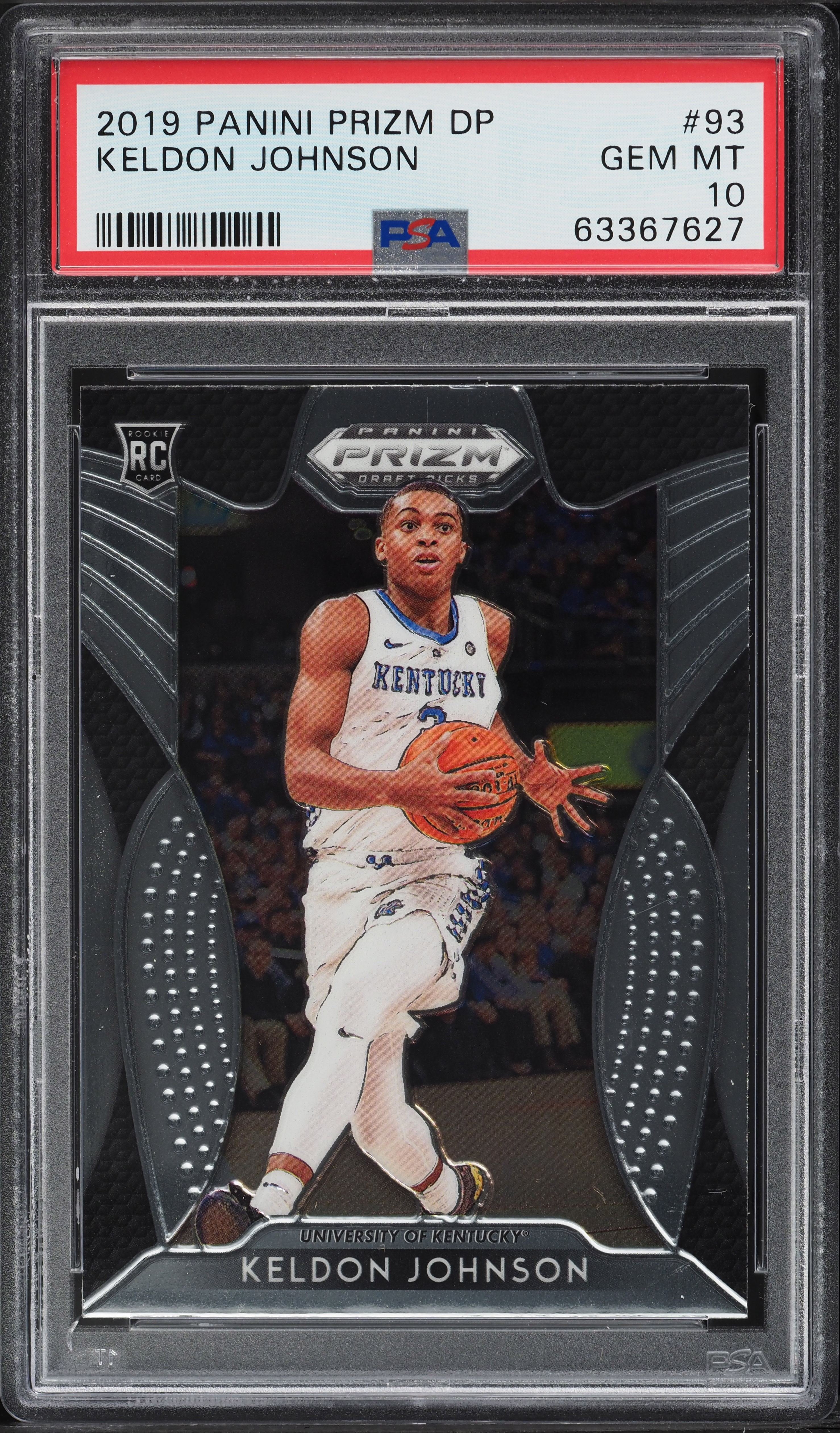 2019 Panini Prizm Draft Picks Keldon Johnson ROOKIE #93 PSA 10 GEM 