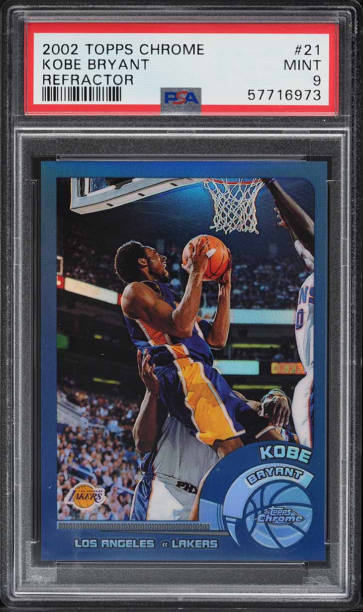 2002 Topps Chrome Refractor Kobe Bryant #21 PSA 9 MINT