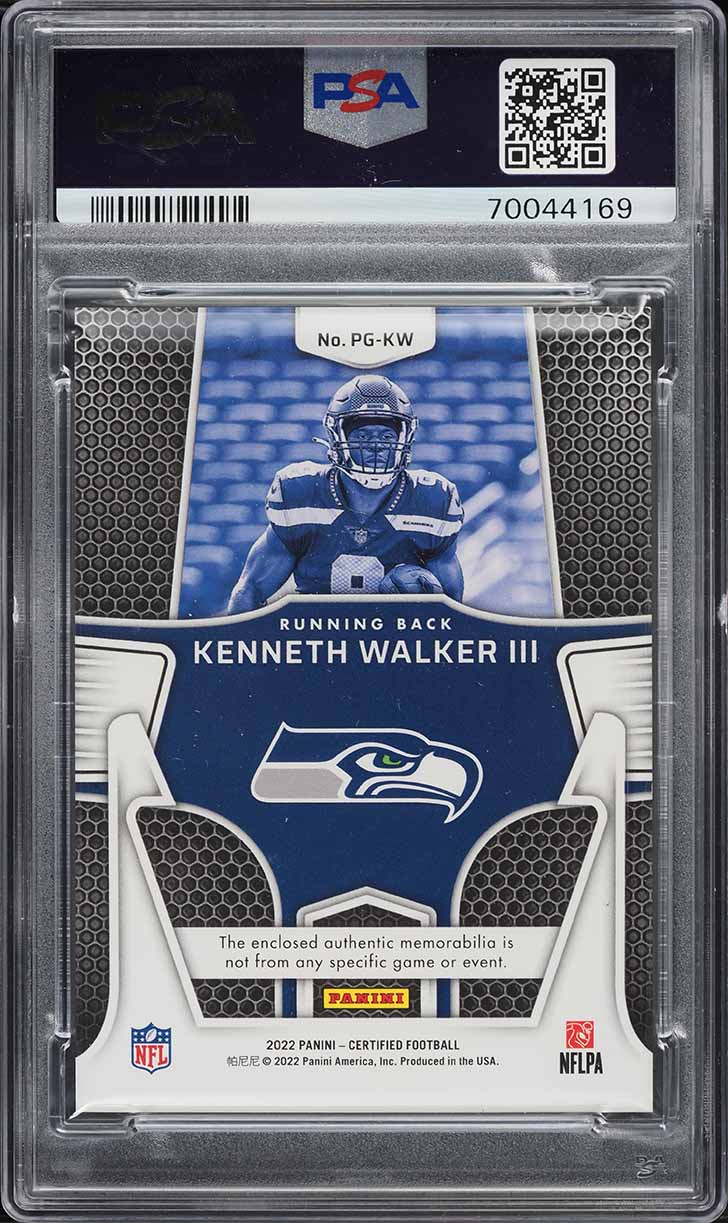 2022 Panini Certified Piece Of Game Red Kenneth Walker III ROOKIE