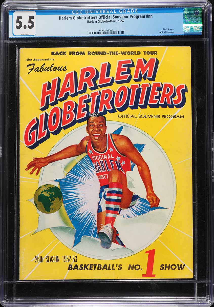 1952 Harlem Globetrotters Official Souvenir Program CGC 5.5 EX+