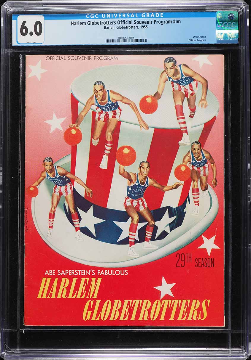 1955 Harlem Globetrotters Official Souvenir Program CGC 6 EXMT