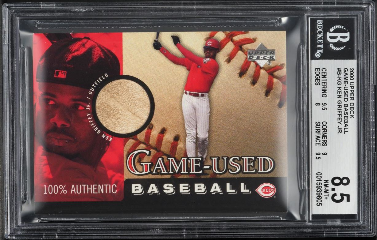 2000 Upper Deck Game Ball Ken Griffey Jr. #BKG BGS 8.5 NM-MT+