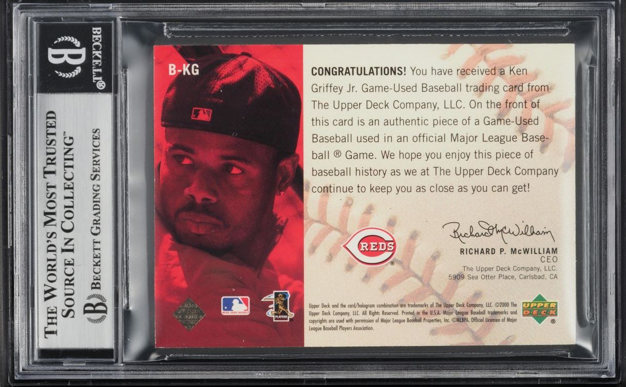 2000 Upper Deck Game Ball Ken Griffey Jr. #BKG BGS 8.5 NM-MT+