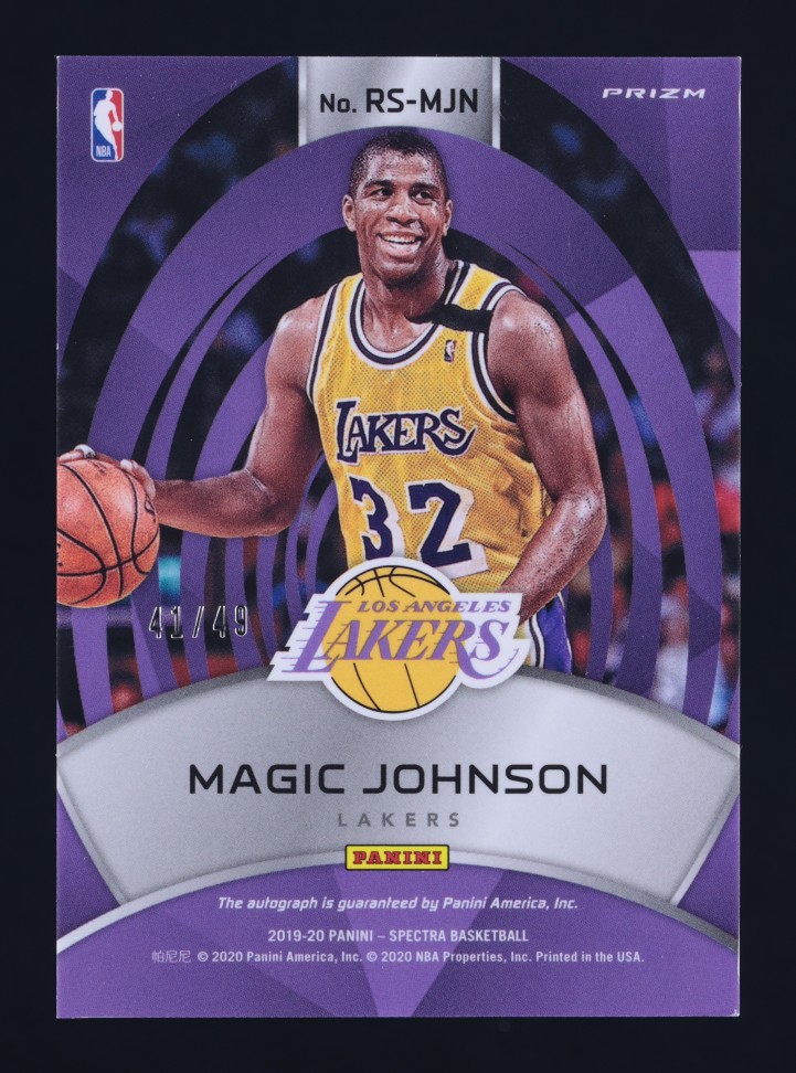 2019 Panini Spectra Radiant Magic Johnson AUTO /49 #RS-MJN MBA