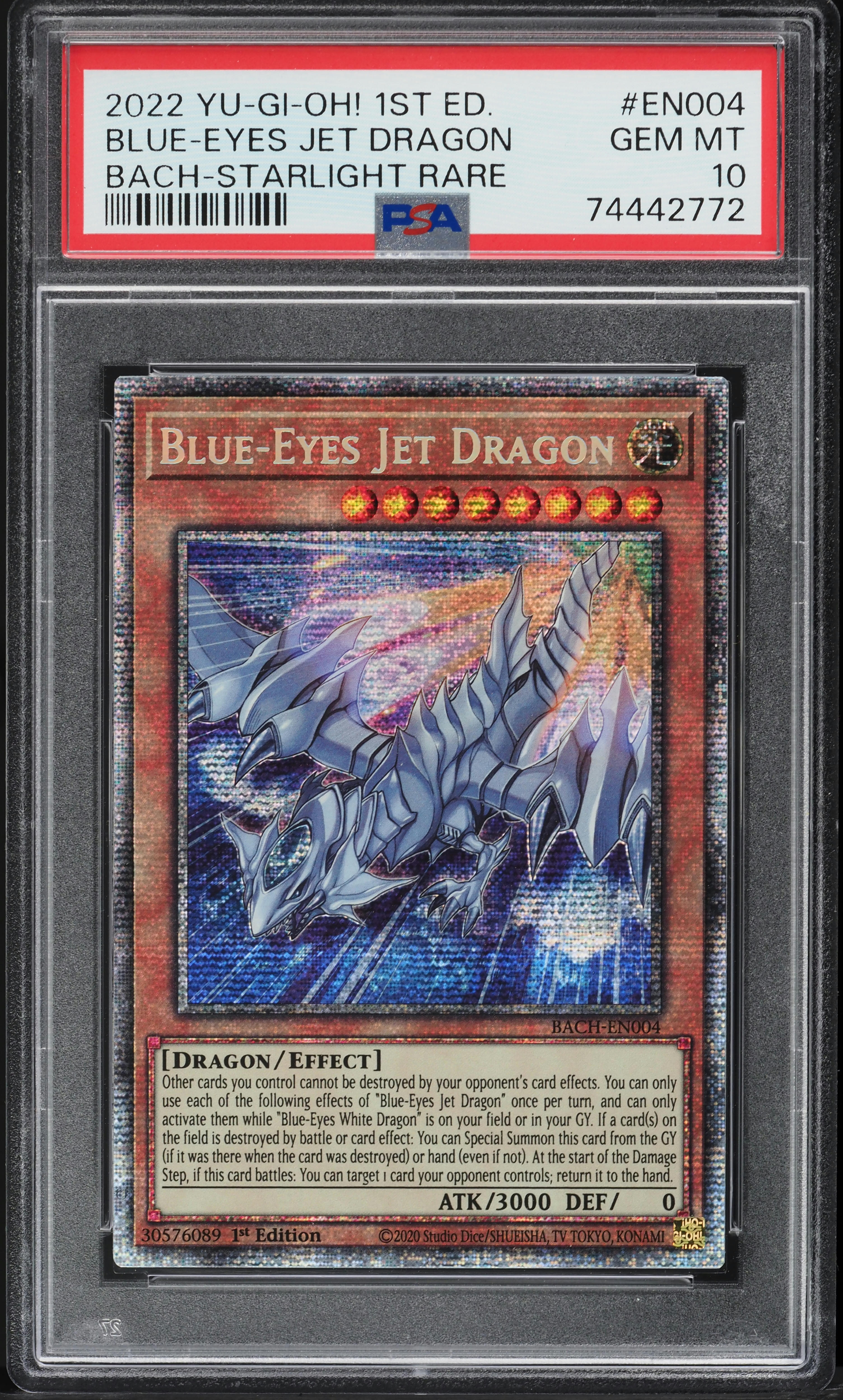 2022 Yu-Gi-Oh! BACH 1st Ed Starlight Rare Blue-Eyes Jet Dragon 
