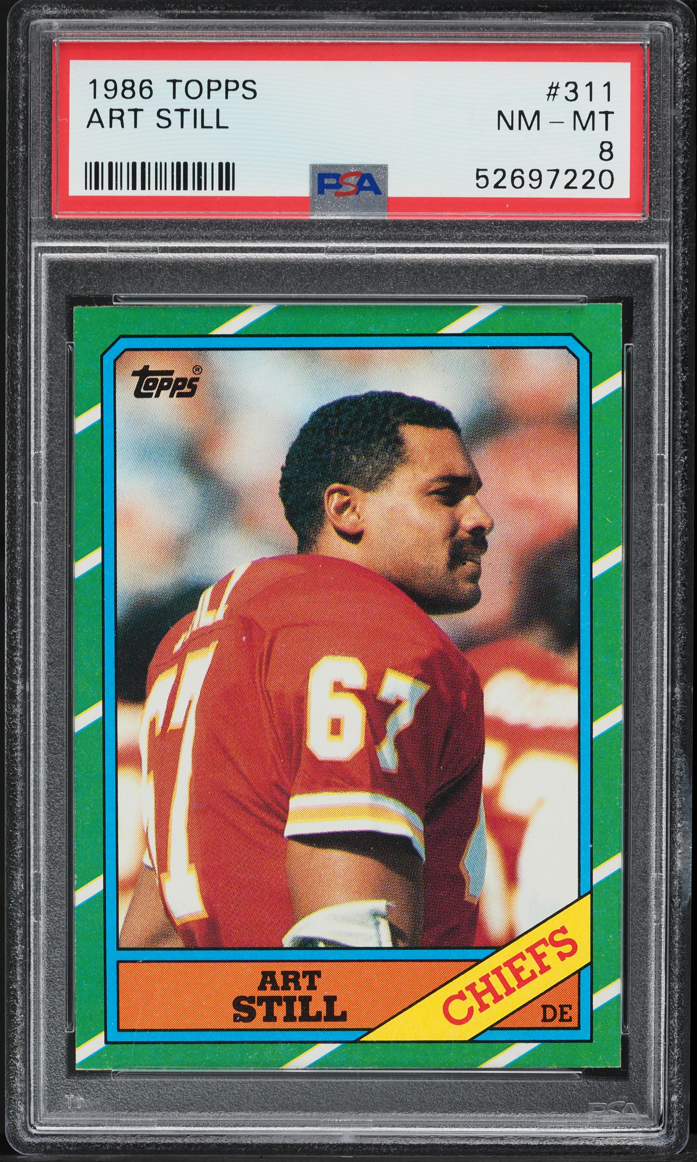 1986 Topps Football Art Still #311 PSA 8 NM-MT
