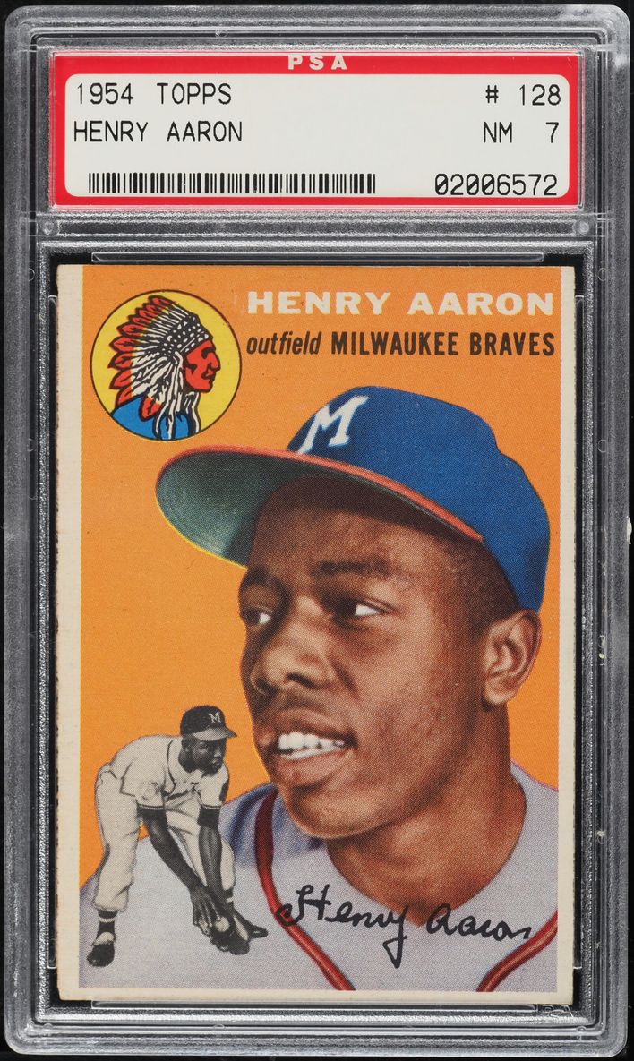 1954 Topps Hank Aaron ROOKIE #128 PSA 7 NRMT
