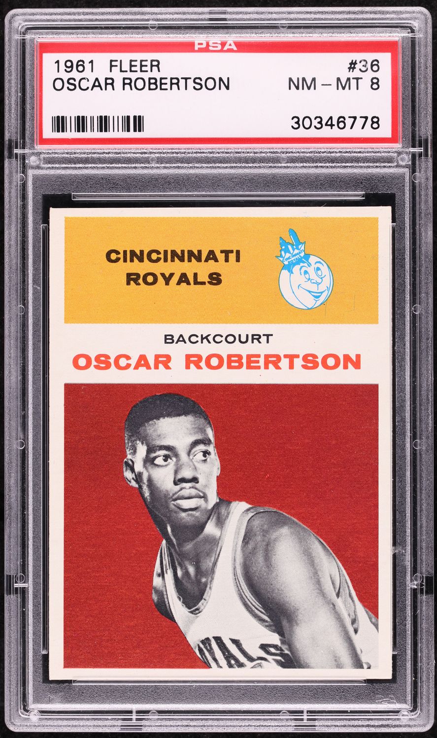 1961 Fleer Basketball Oscar Robertson ROOKIE #36 PSA 8 NM-MT