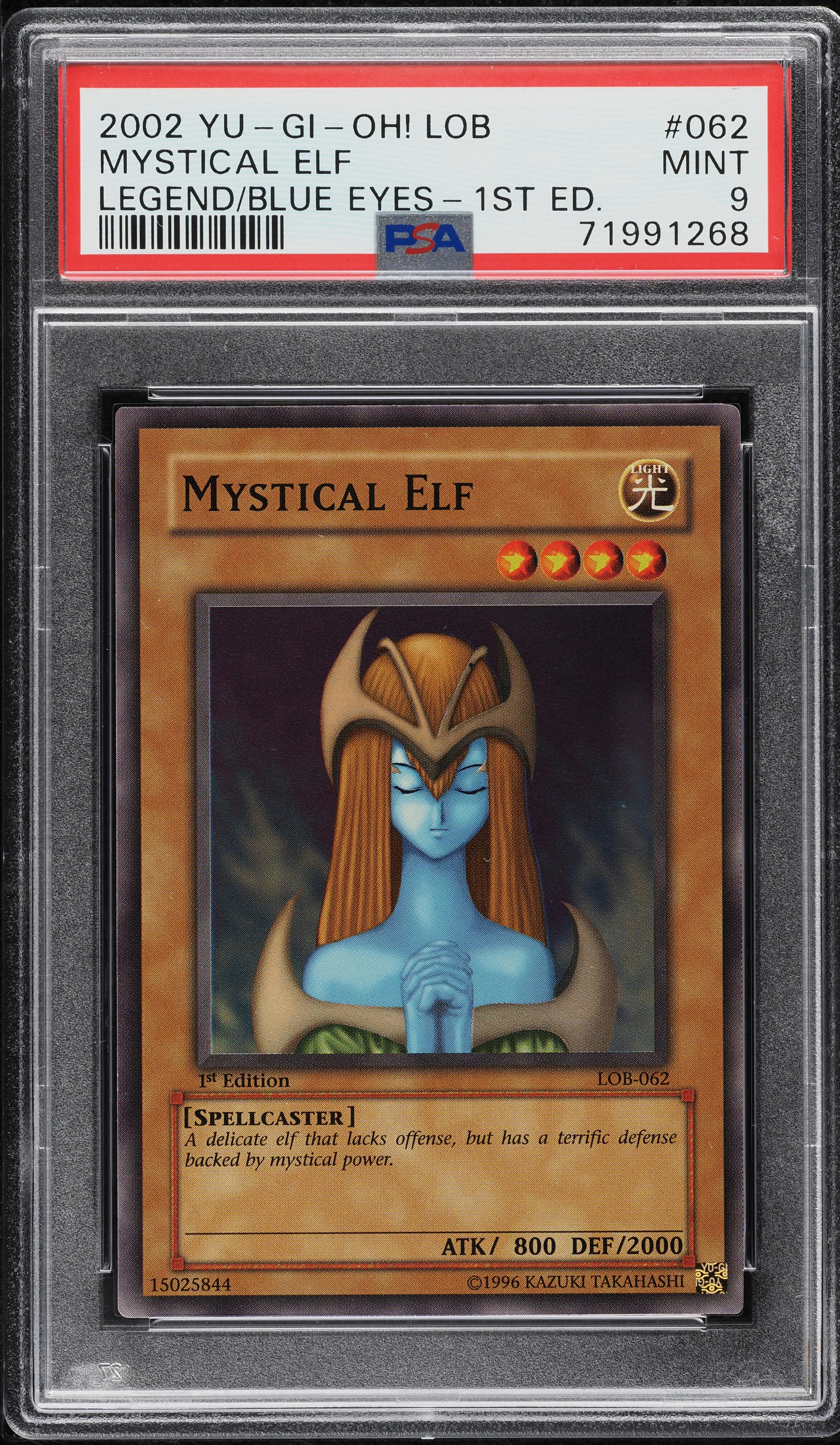 2002 Yu-Gi-Oh! Legend Of Blue Eyes 1st Edition Mystical Elf #LOB