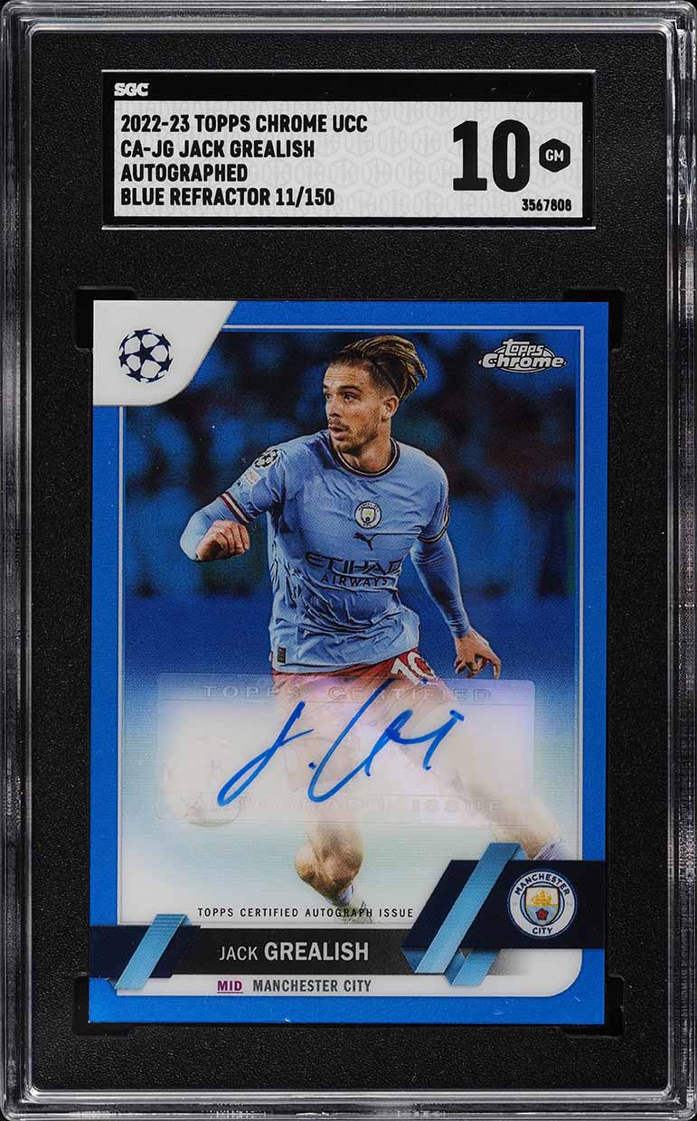 2022 Topps Chrome UEFA Gold Lava Refractor Jack Grealish AUTO #CA